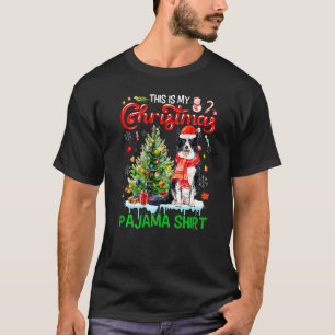 Camiseta Este es mi Navidad Pajama Border Collie Santa Xmas