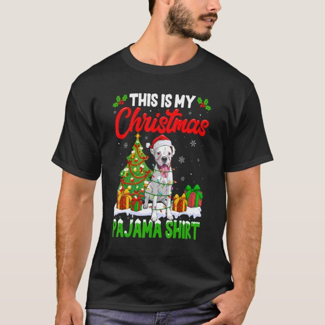Camiseta Este Es Mi Navidad Pajama Boxer Perro (Anverso)