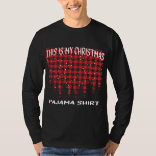 Camiseta Este Es Mi Navidad Pajama Buffalo Plaid Christma