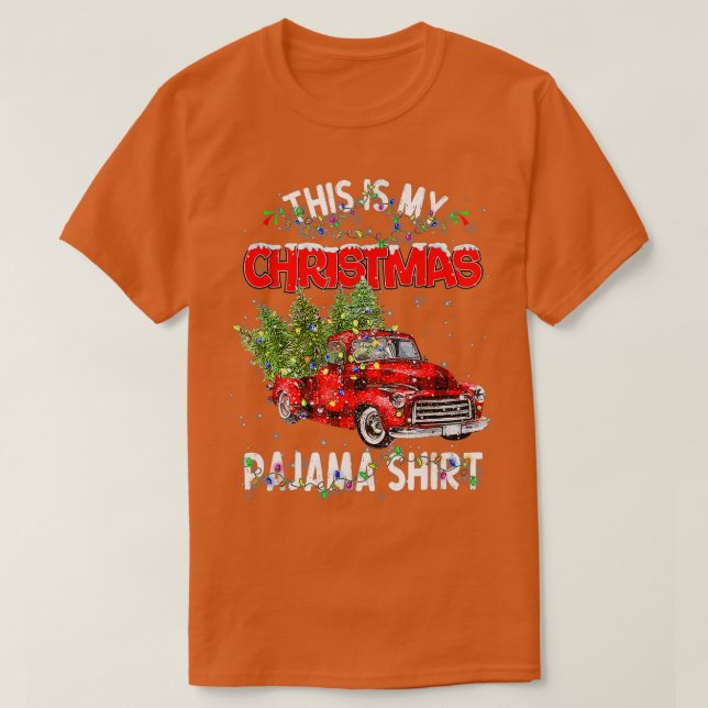 Camiseta Este Es Mi Navidad Pajama Buffalo Plaid Truck Xm (Diseño del anverso)