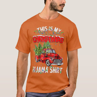 Camiseta Este Es Mi Navidad Pajama Buffalo Plaid Truck Xm