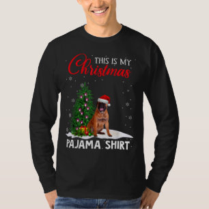 Camiseta Este Es Mi Navidad Pajama Bullmastiff Xmas Perro L