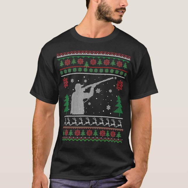 Camiseta Este es mi Navidad Pajama cazando feos (Anverso)