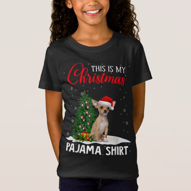 Camiseta Este Es Mi Navidad Pajama Chihuahua Xmas Perro Lov (Anverso)
