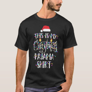 Camiseta Este Es Mi Navidad Pajama Christmas Tree Lights