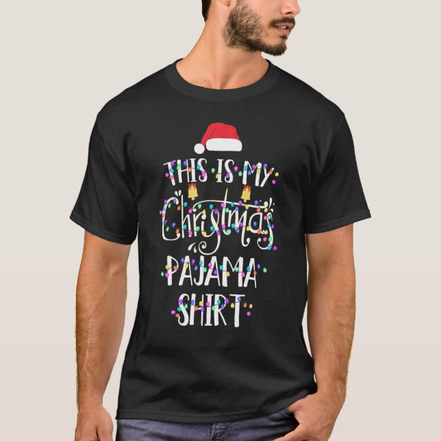 Camiseta Este Es Mi Navidad Pajama Christmas Tree Lights (Anverso)