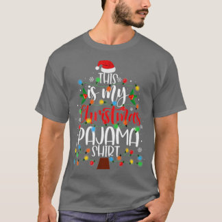 Camiseta Este Es Mi Navidad Pajama Christmas Tree Lights