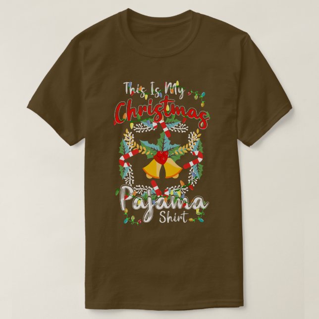 Camiseta Este Es Mi Navidad Pajama Costume Graciosa Christm (Diseño del anverso)