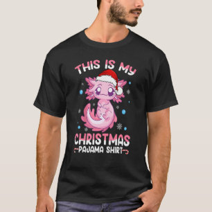 Camiseta Este es mi Navidad Pajama Cute Axolotl Boy Gir