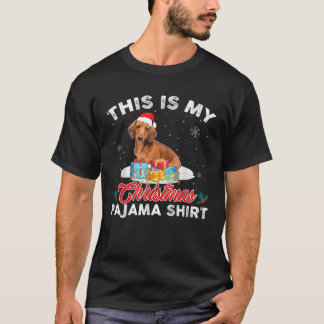 Camiseta Este Es Mi Navidad Pajama Dachshund Perro Mamá