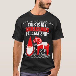 Camiseta Este Es Mi Navidad Pajama Dala Horse Gnome Tomt