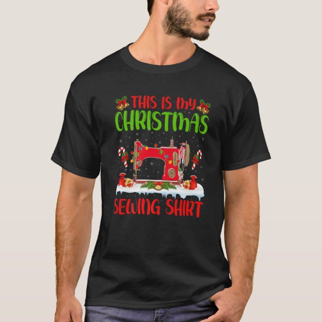 Camiseta Este Es Mi Navidad Pajama De Masaje De Máquina Chr (Anverso)