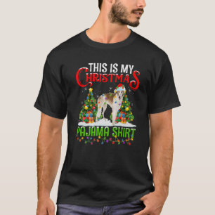 Camiseta Este Es Mi Navidad Pajama Encendiendo A Borzoi Dog