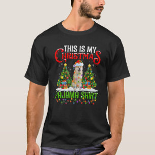 Camiseta Este Es Mi Navidad Pajama Enciende A Akita Inu Per