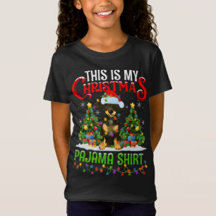 Camiseta Este Es Mi Navidad Pajama Enciende Dachshund Dog X