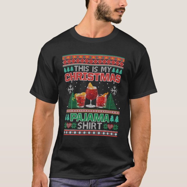 Camiseta Este Es Mi Navidad Pajama Funny Negroni Cocktail (Anverso)