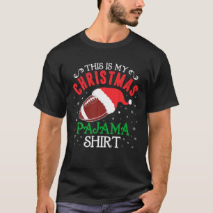 Camiseta Este Es Mi Navidad Pajama Funny Santa Football T
