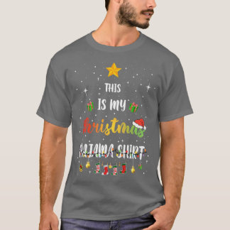 Camiseta Este es mi Navidad Pajama Funny Xmas Light Tree