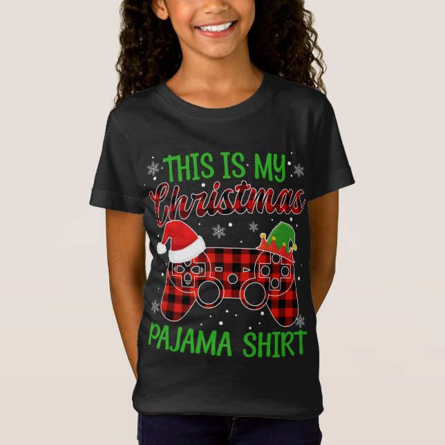Camiseta Este Es Mi Navidad Pajama Gamer (Anverso)