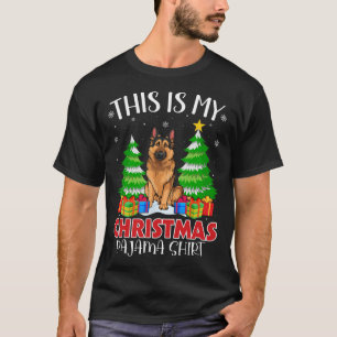 Camiseta Este Es Mi Navidad Pajama German Shepherd Dog Xm