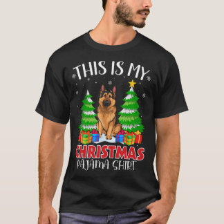 Camiseta Este Es Mi Navidad Pajama German Shepherd Dog Xm