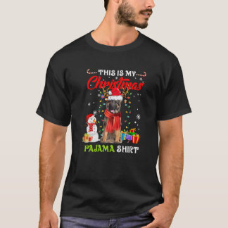 Camiseta Este es mi Navidad Pajama German Shepherd Santa