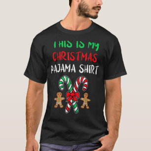 Camiseta Este Es Mi Navidad Pajama Gingerbread Man Candy