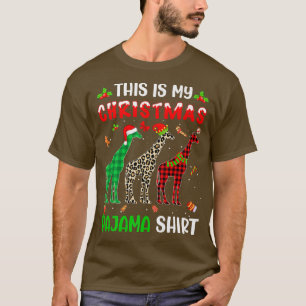 Camiseta Este es mi Navidad Pajama Giraffe Xmas Tree Anim