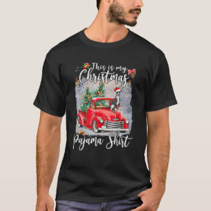 Camiseta Este Es Mi Navidad Pajama Greyhound Dog Truck Xm