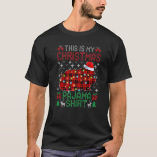 Camiseta Este es mi Navidad Pajama Guinea Cerdo Rojo