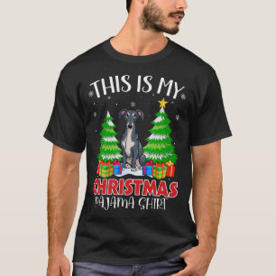 Camiseta Este Es Mi Navidad Pajama Italiano Greyhound Dog