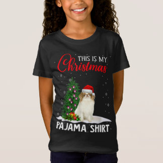 Camiseta Este es mi Navidad Pajama Japonés Chin Xmas Perro