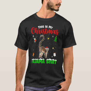 Camiseta Este Es Mi Navidad Pajama Lemur Red Plaid