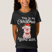 Este Es Mi Navidad Pajama Pig Santa Hat Light Wi