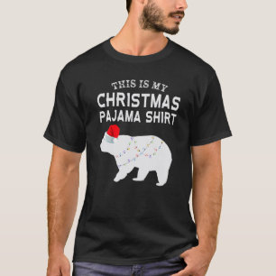 Camiseta Este Es Mi Navidad Pajama Polar Bear Fundido