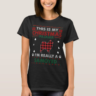 Camiseta Este Es Mi Navidad Pajama Samoyed Dueño De Perro X