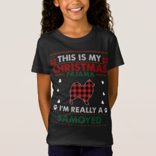 Camiseta Este Es Mi Navidad Pajama Samoyed Dueño De Perro X
