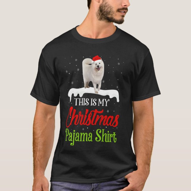 Camiseta Este Es Mi Navidad Pajama Samoyed Perro (Anverso)