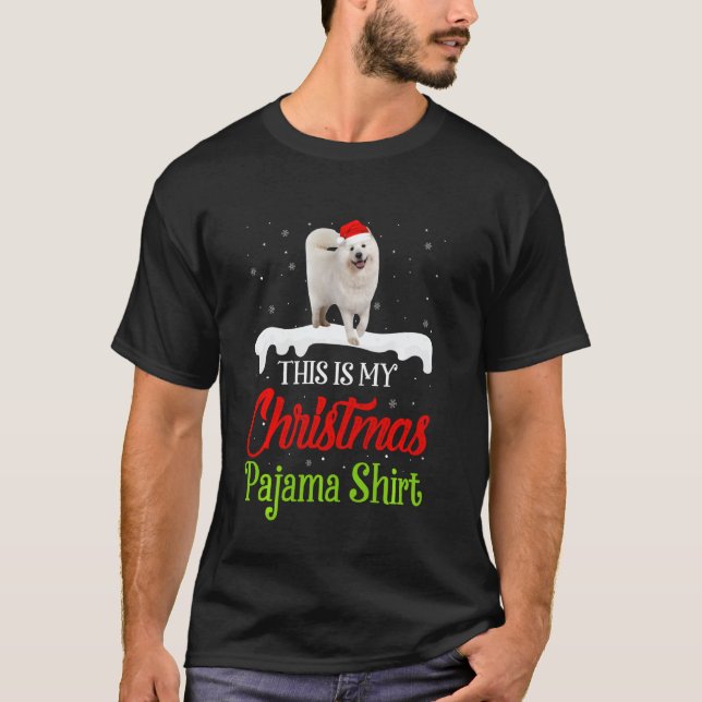 Camiseta Este Es Mi Navidad Pajama Samoyed Perro (Anverso)