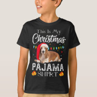 Este es mi Navidad Pajama Santa Basset Hound Gif