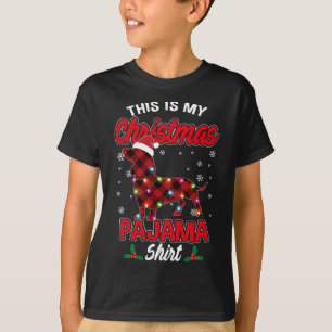 Camiseta Este Es Mi Navidad Pajama Santa Dachshund Perro Po