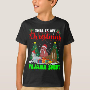 Camiseta Este es mi Navidad Pajama Santa ELF Reindeer Wal