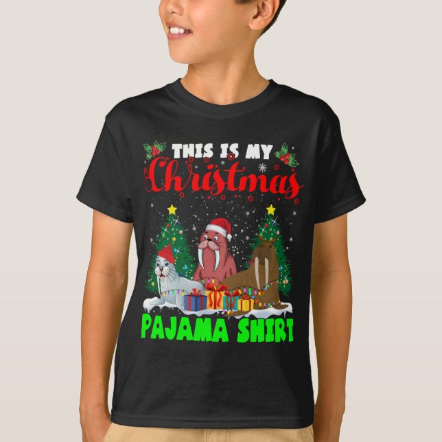 Camiseta Este es mi Navidad Pajama Santa ELF Reindeer Wal (Anverso)