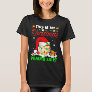 Camiseta Este es mi Navidad Pajama Santa Hat Volleyball F