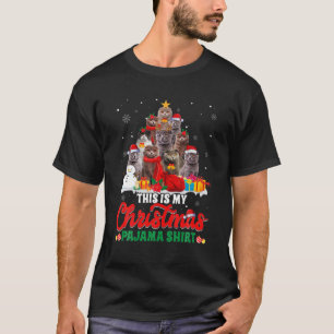 Camiseta Este Es Mi Navidad Pajama Scottish Fold Tree