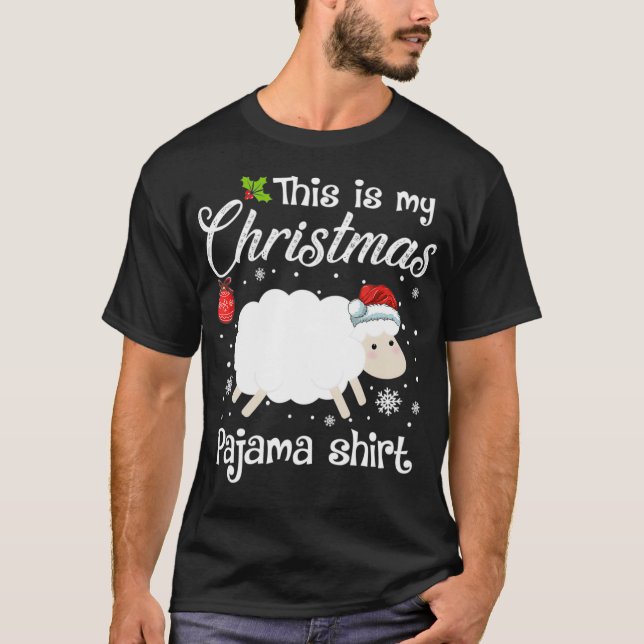 Camiseta Este Es Mi Navidad Pajama Sheep Lover Xmas (Anverso)