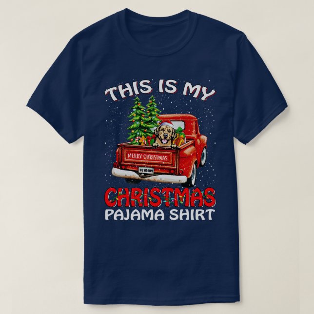 Camiseta Este Es Mi Navidad Pajama Shirt Golden Retriever (Diseño del anverso)