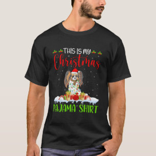 Camiseta Este Es Mi Navidad Pajama Shirt Papillon Dog Xma
