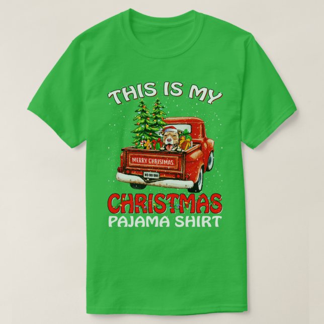 Camiseta Este Es Mi Navidad Pajama Shirt Pit Bull Truck T (Diseño del anverso)