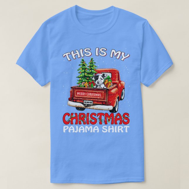 Camiseta Este Es Mi Navidad Pajama Shirt Pit Bull Truck T (Diseño del anverso)
